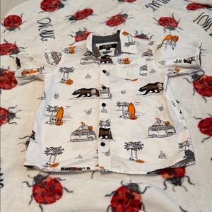 Eighty Eight Kids White and Orange Halloween Shirt